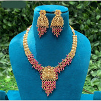 Amoliya Jewels Goddess Glow Traditional Necklace Set