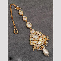 Amoliya Jewels Royal Polki Kundan Stone And Beads Maangtikka