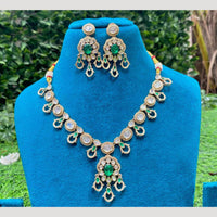 Amoliya Jewels Traditional Elegance Polki Kundan Necklace Set