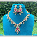Amoliya Jewels Traditional Elegance Polki Kundan Necklace Set