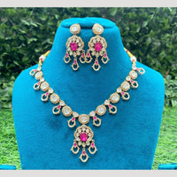 Amoliya Jewels Traditional Elegance Polki Kundan Necklace Set
