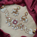 Amoliya Jewels Royal Elegance Polki Kundan Pearls And Beads Necklace Set
