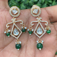 Amoliya Jewels Timeless Radiance Polki Kundan And Pearl Dangler Earrings