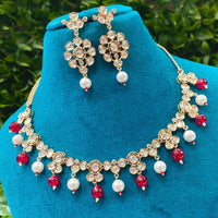 Amoliya Jewels Royal Heritage Polki Kundan And Pearls Necklace Set