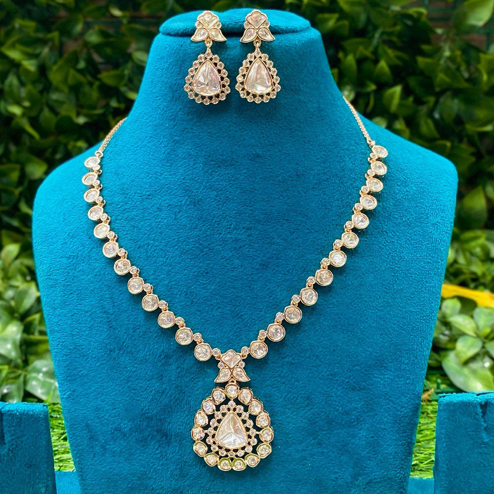 Amoliya Jewels Royal Heritage Polki Kundan Necklace Set