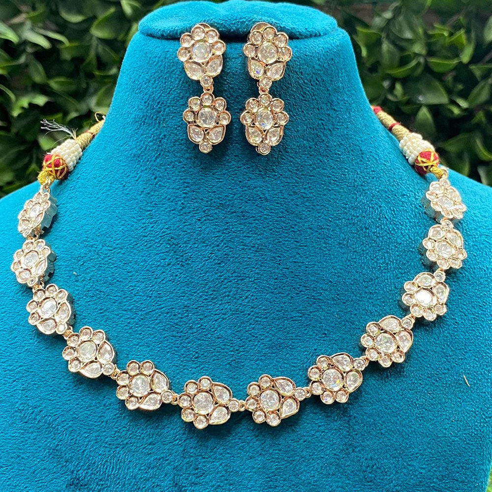 Amoliya Jewels Royal Heritage Polki Kundan Necklace Set