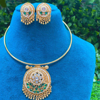 Amoliya Jewels Royal Heritage Polki Kundan And Pearls Necklace Set