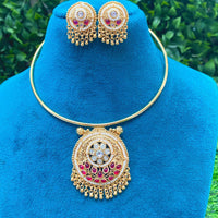 Amoliya Jewels Royal Heritage Polki Kundan And Pearls Necklace Set