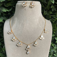 Amoliya Jewels Royal Polki Kundan Stone Necklace Set