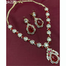 Amoliya Jewels Royal Polki Kundan And Pota Stone Necklace Set