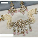 Amoliya Jewels Royal Polki Kundan And Pota Stone Necklace Set