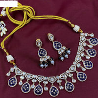 Amoliya Jewels Ethnic Charm Polki Kundan And Austrian Stone Necklace Set