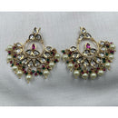 Amoliya Jewels Regal Shine Polki Kundan And Pearl Dangler Earrings