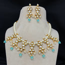 Amoliya Jewels Royal Kundan And Pearl Beaded Necklace Set