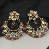 Amoliya Jewels Regal Shine Polki Kundan Dangler Earrings
