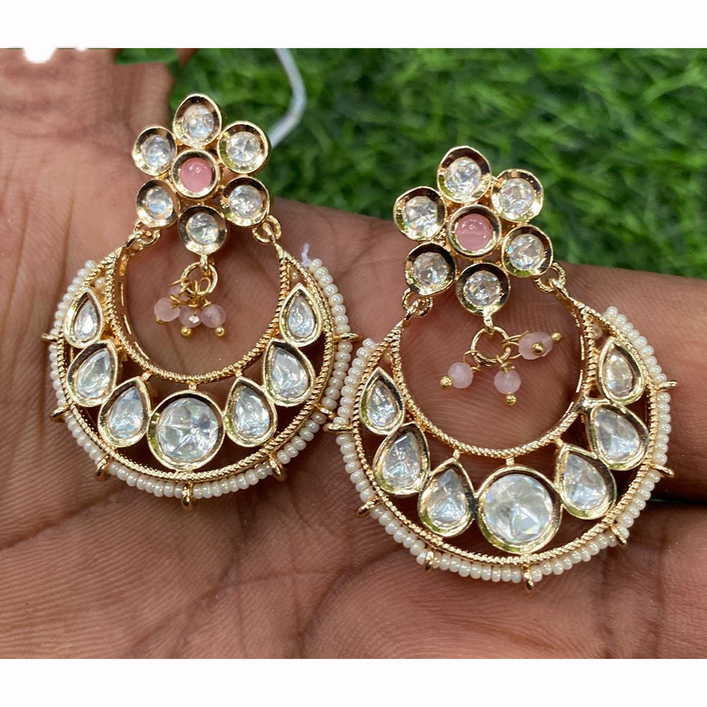 Amoliya Jewels Regal Shine Polki Kundan Dangler Earrings