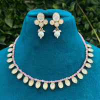 Amoliya Jewels Regal Polki Kundan Stone And Pearl Necklace Set