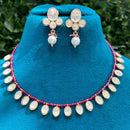 Amoliya Jewels Regal Polki Kundan Stone And Pearl Necklace Set