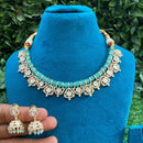 Amoliya Jewels Regal Polki Kundan Stone And Pearl Necklace Set