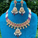 Amoliya Jewels Grand Polki Kundan Stone And Meenakari Necklace Set