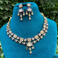 Amoliya Jewels Grand Polki Kundan Stone And Meenakari Necklace Set