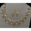 Amoliya Jewels Grand Polki Kundan Stone And Beads Necklace Set