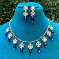 Amoliya Jewels Grand Polki Kundan Stone And Beads Necklace Set