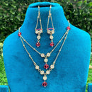 Amoliya Jewels Grand Polki Kundan Stone And Beads Necklace Set