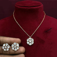 Amoliya Jewels Royal Polki Kundan Stone Heritage Necklace Set