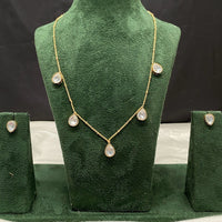 Amoliya Jewels Royal Polki Kundan Stone Heritage Necklace Set