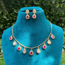 Amoliya Jewels Royal Polki Kundan Stone Heritage Necklace Set