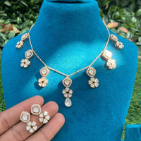 Amoliya Jewels Royal Polki Kundan Stone Heritage Necklace Set