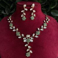 Amoliya Jewels Royal Polki Kundan Stone Heritage Necklace Set