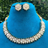 Amoliya Jewels Royal Polki Kundan Stone And Pearl Heritage Necklace Set
