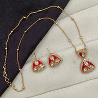 Amoliya Jewels Royal Polki Kundan Stone Heritage Necklace Set