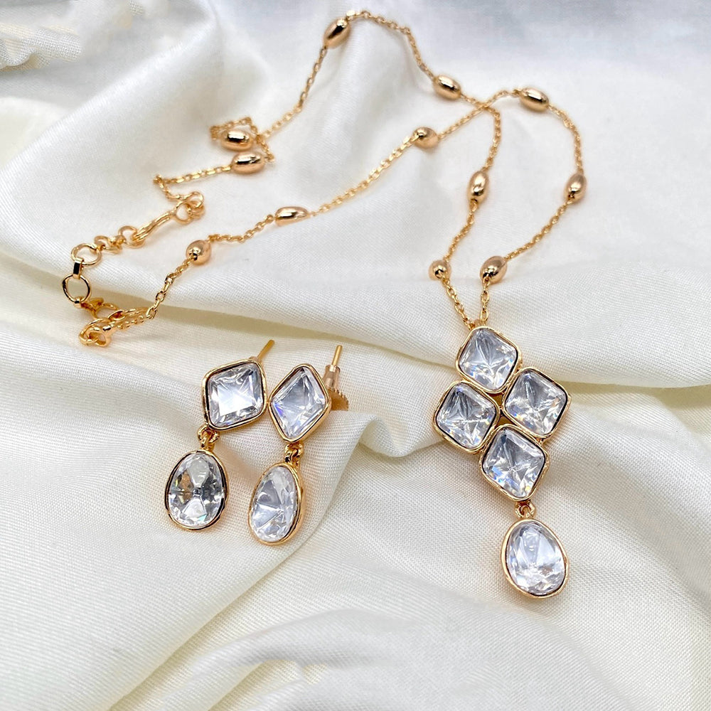 Amoliya Jewels Royal Polki Kundan Stone Heritage Necklace Set