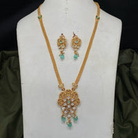 Amoliya Jewels Royal Polki Kundan Stone And Beads Heritage Necklace Set
