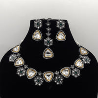 Amoliya Jewels Heritage Two-Tone Kundan And Austrian Pearl Necklace Set