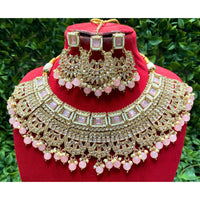 Amoliya Jewels Heritage Crystal Stone Pearl And Beads Choker Necklace Set