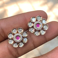 Amoliya Jewels Royal Polki Kundan Stone Designer Studs Earrings 