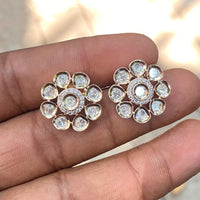 Amoliya Jewels Royal Polki Kundan Stone Designer Studs Earrings