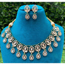 Amoliya Jewels Royal Polki Kundan Stone And Pearl Necklace Set