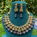 Amoliya Jewels Royal Polki Kundan Stone And Beads Necklace Set