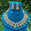Amoliya Jewels Royal Polki Kundan Stone And Beads Necklace Set