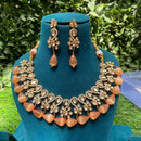 Amoliya Jewels Royal Polki Kundan Stone And Beads Necklace Set