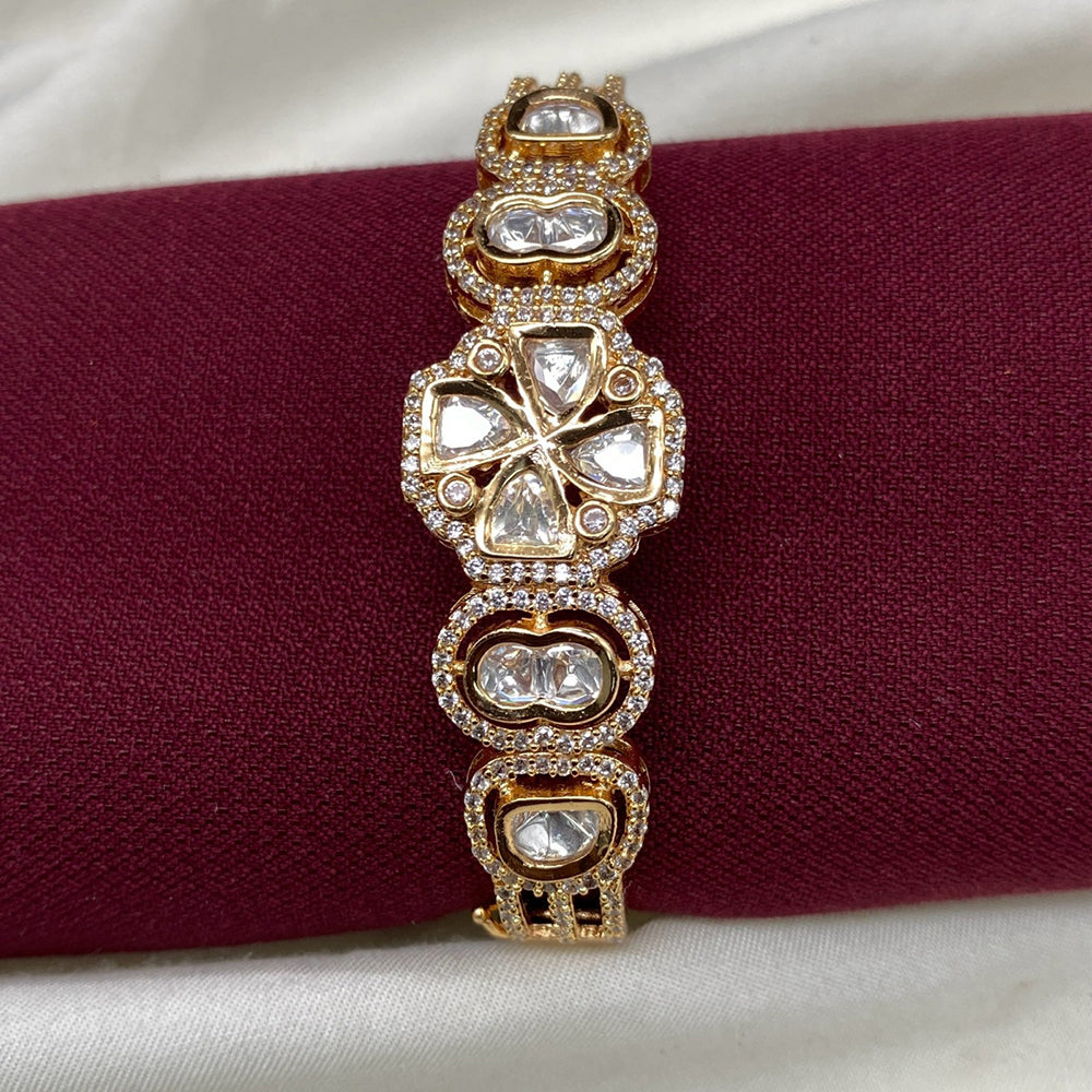 Amoliya Jewels Heritage Look Polki Kundan Stone Openable Bracelet