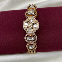 Amoliya Jewels Heritage Look Polki Kundan Stone Openable Bracelet