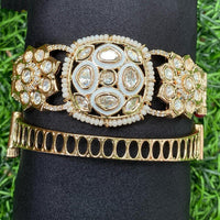 Amoliya Jewels Heritage Look Polki Kundan Stone Openable Bracelet