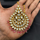 Amoliya Jewels Classic Kundan And Beads Festive Maangtikka
