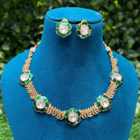 Amoliya Jewels Royal Polki Kundan And Meenakari Necklace Set